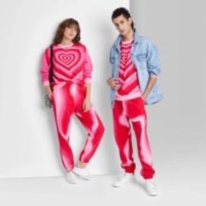 Wild Fable - High Rise Fleece Sweatpants Red Swirl - XS - new